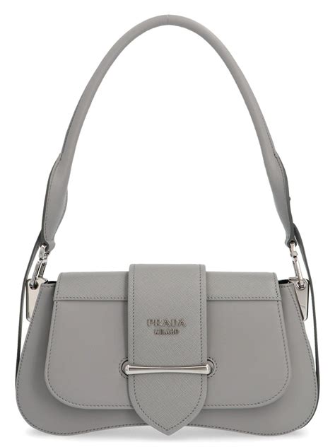 prada gray handbag
